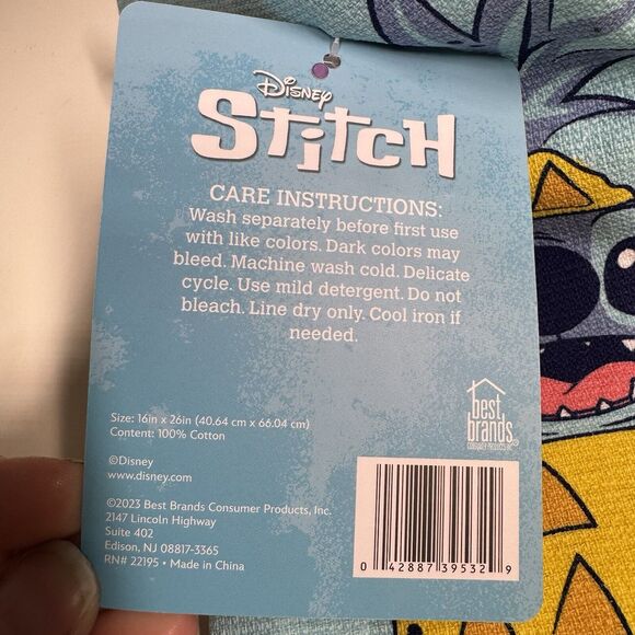 Disney Lilo Stitch 2-pk Kitchen Towel Set Aloha Hawaii Pineapple Fun Cute New - Picture 5 of 5